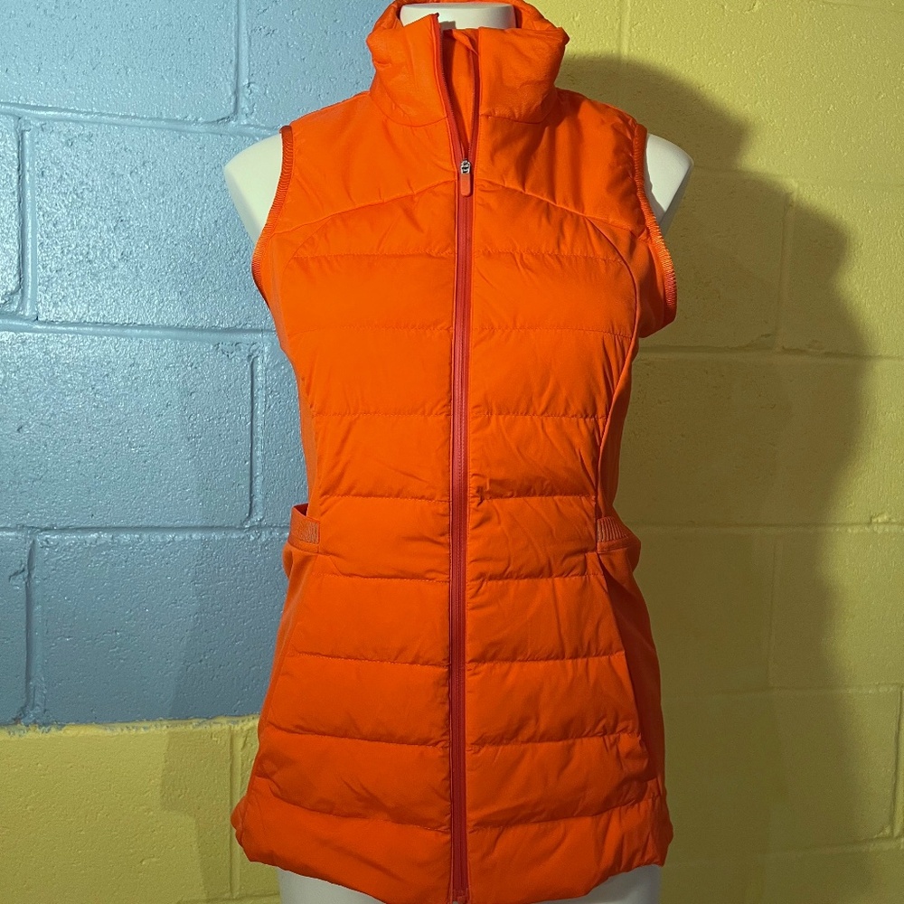 Lululemon Down For It All Vest Atomic Orange